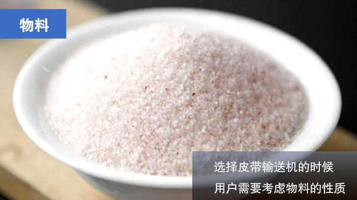 濕鹽皮帶輸送機(jī)物料